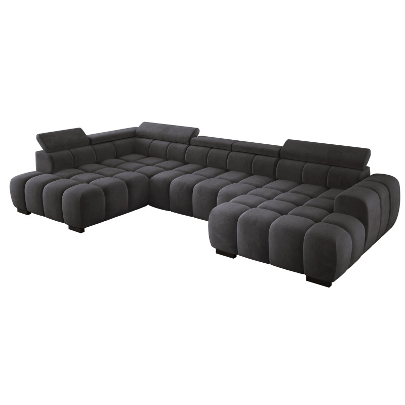 Narożnik U tkanina SALVADOR regulowane zagłówki z funkcją spania