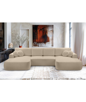 Sofa VELO z poduszkami, funkcją spania i pojemnikiem