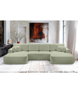 Sofa VELO z poduszkami, funkcją spania i pojemnikiem