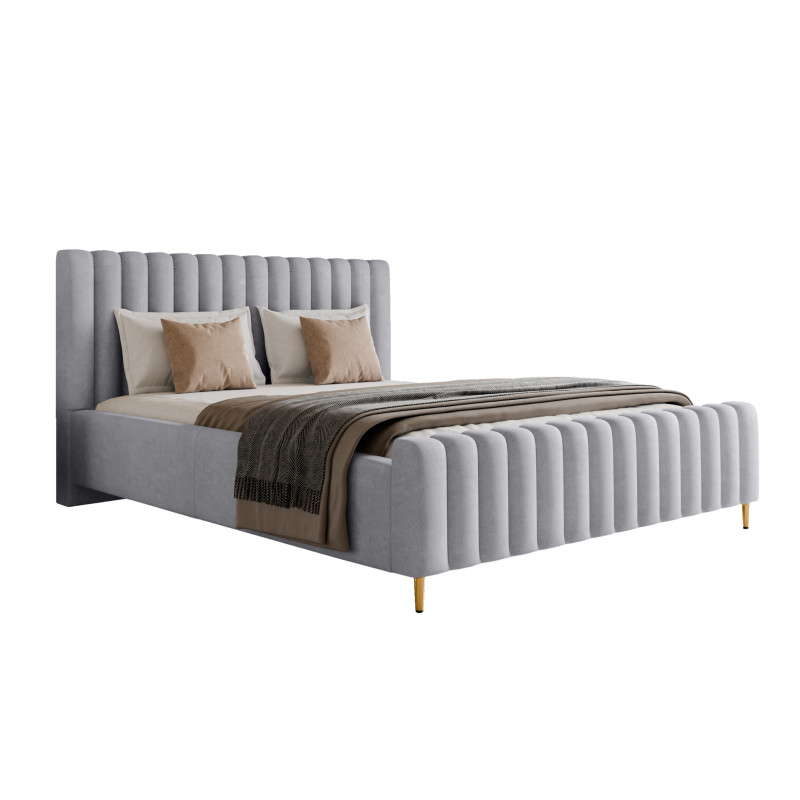Łóżko tapicerowane Lux z pojemnikiem i zagłówkiem