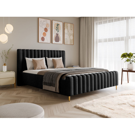 Łóżko tapicerowane Lux z pojemnikiem i zagłówkiem