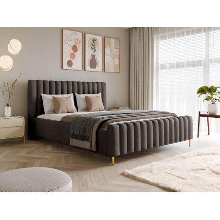Łóżko tapicerowane Lux z pojemnikiem i zagłówkiem