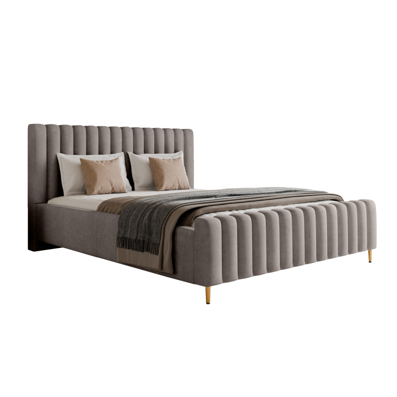 Łóżko tapicerowane Lux z pojemnikiem i zagłówkiem