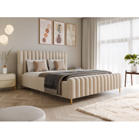 Łóżko tapicerowane Lux z pojemnikiem i zagłówkiem