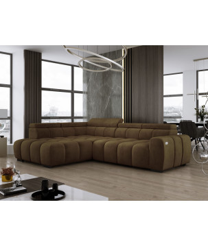 Narożnik Babu wolnostojący-L z funkcją spania i regulowanymi oparciami