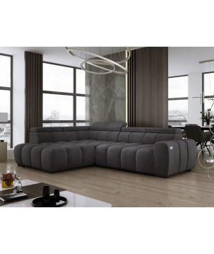 Narożnik Babu wolnostojący-L z funkcją spania i regulowanymi oparciami