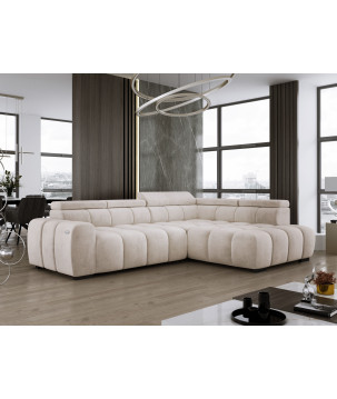 Narożnik Babu wolnostojący-L z funkcją spania i regulowanymi oparciami