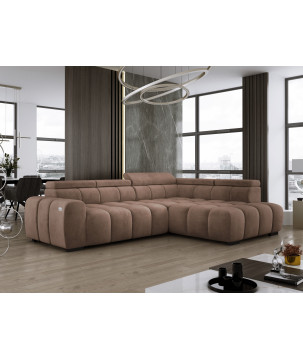 Narożnik Babu wolnostojący-L z funkcją spania i regulowanymi oparciami