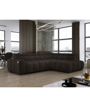 Narożnik Babu wolnostojący-L z funkcją spania i regulowanymi oparciami