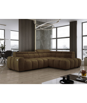 Narożnik Babu wolnostojący-L z funkcją spania i regulowanymi oparciami