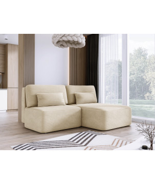 Narożnik TILIA L-prawy z funkcją spania i pojemnikiem