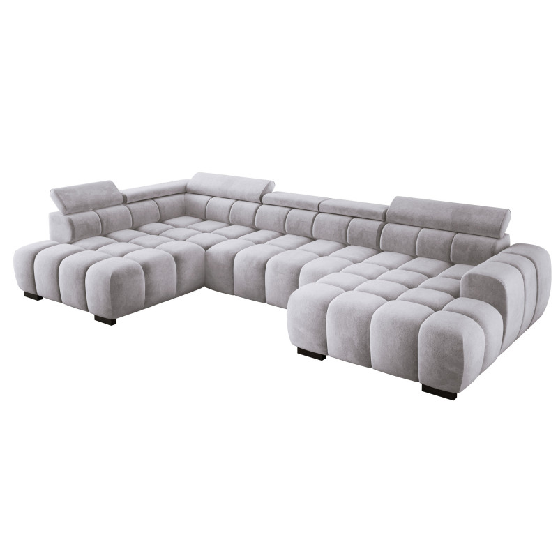 Narożnik U tkanina SALVADOR regulowane zagłówki z funkcją spania