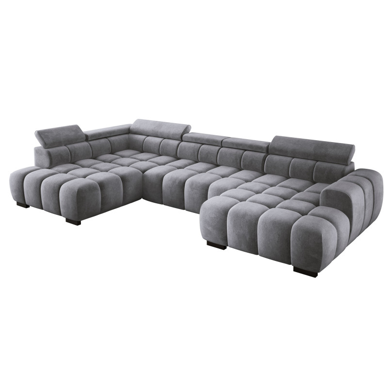 Narożnik U tkanina SALVADOR regulowane zagłówki z funkcją spania