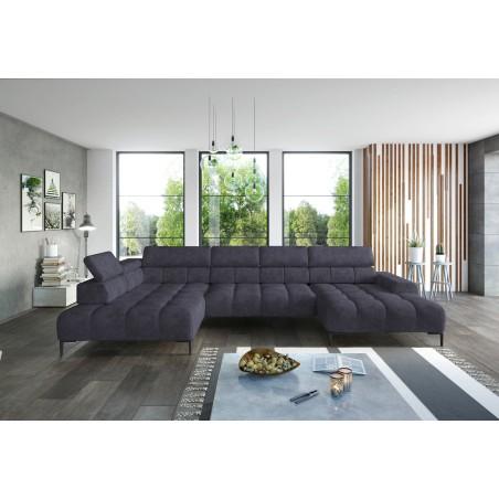 Narożnik PLAZA Układ-U Strona Lewa Tkanina Monolith 97