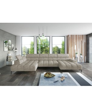 Narożnik PLAZA Układ-U Strona Prawa Tkanina Monolith 02