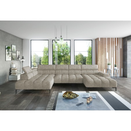 Narożnik PLAZA Układ-U Strona Prawa Tkanina Monolith 02