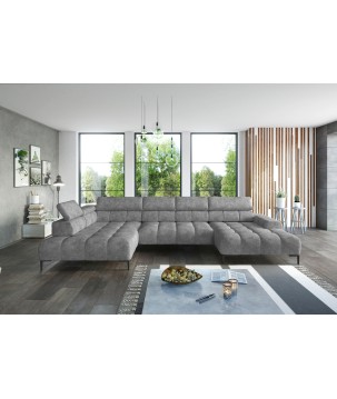 Narożnik PLAZA Układ-U Strona Prawa Tkanina Monolith 85