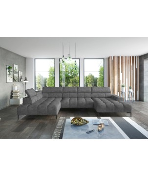 Narożnik PLAZA Układ-U Strona Prawa Tkanina Monolith 92