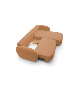 Narożnik wolnostojący OLIO układ Prawy w tkaninie Aragon 56