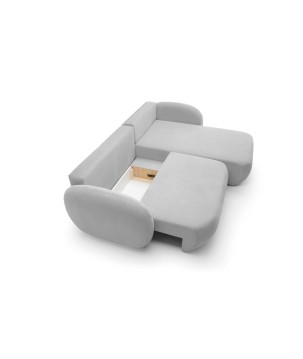 Narożnik wolnostojący OLIO układ Prawy w tkaninie Aragon 80