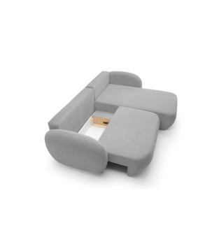 Narożnik wolnostojący OLIO układ Prawy w tkaninie Aragon 90