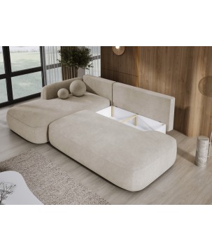 Narożnik wolnostojący BABU układ-L Lewy Tkanina CLOUD 03