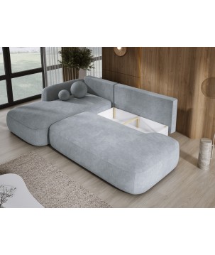 Narożnik wolnostojący BABU układ-L Lewy Tkanina CLOUD 81
