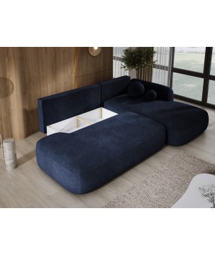 Narożnik wolnostojący BABU układ-L Prawy Tkanina CLOUD 79