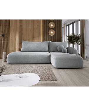 Narożnik wolnostojący BABU układ-L Prawy Tkanina CLOUD 81