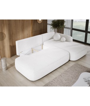 Narożnik wolnostojący BABU układ-L Prawy Tkanina NOWORNEVER 01