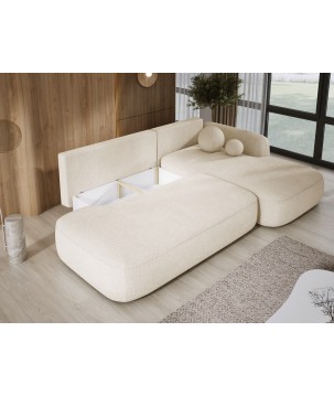 Narożnik wolnostojący BABU układ-L Prawy Tkanina NOWORNEVER 02