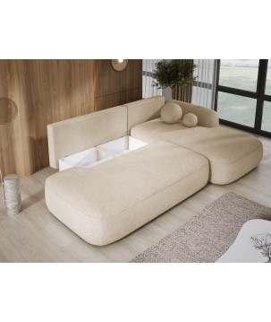 Narożnik wolnostojący BABU układ-L Prawy Tkanina NOWORNEVER 06