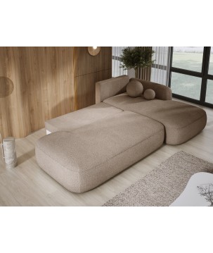 Narożnik wolnostojący BABU układ-L Prawy Tkanina NOWORNEVER 37