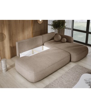 Narożnik wolnostojący BABU układ-L Prawy Tkanina NOWORNEVER 37