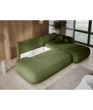 Narożnik wolnostojący BABU układ-L Prawy Tkanina NOWORNEVER 56