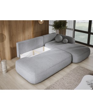 Narożnik wolnostojący BABU układ-L Prawy Tkanina NOWORNEVER 92