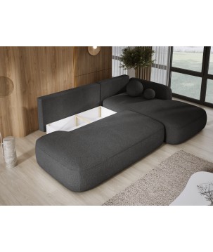 Narożnik wolnostojący BABU układ-L Prawy Tkanina NOWORNEVER 100