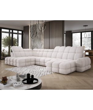 Narożnik wolnostojący TOLLO układ-U Lewy Elektryczna regulacja Tkanina ANTHOLOGY 01