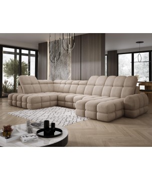 Narożnik wolnostojący TOLLO układ-U Lewy Elektryczna regulacja Tkanina ANTHOLOGY 04