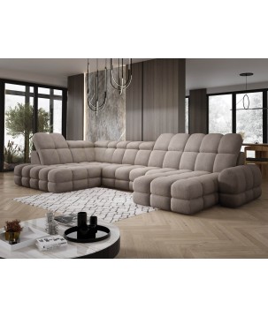 Narożnik wolnostojący TOLLO układ-U Lewy Elektryczna regulacja Tkanina ANTHOLOGY 06