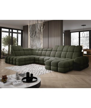 Narożnik wolnostojący TOLLO układ-U Lewy Elektryczna regulacja Tkanina ANTHOLOGY 12