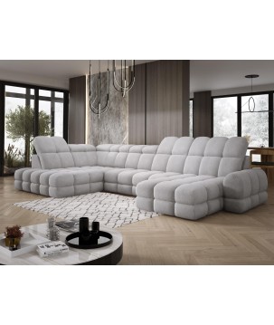 Narożnik wolnostojący TOLLO układ-U Lewy Elektryczna regulacja Tkanina ANTHOLOGY 17