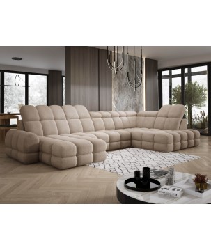 Narożnik wolnostojący TOLLO układ-U Prawy Elektryczna regulacja Tkanina ANTHOLOGY 04