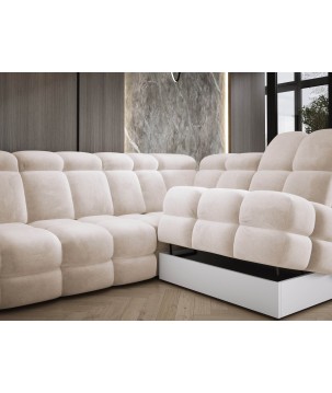 Narożnik wolnostojący TOLLO układ-U Lewy Elektryczna regulacja Tkanina SALVADOR 01