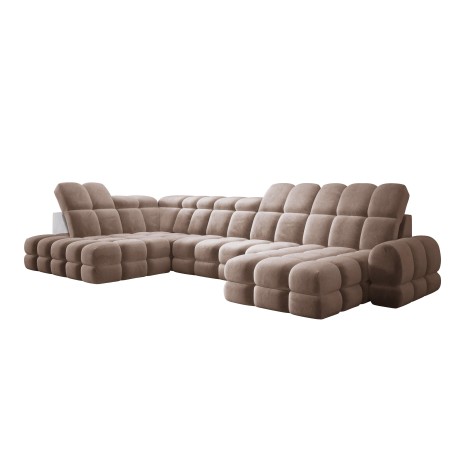 Narożnik wolnostojący TOLLO układ-U Lewy Elektryczna regulacja Tkanina SALVADOR 03