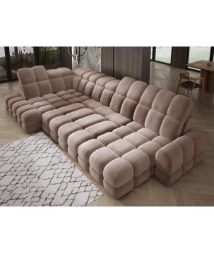 Narożnik wolnostojący TOLLO układ-U Lewy Elektryczna regulacja Tkanina SALVADOR 03