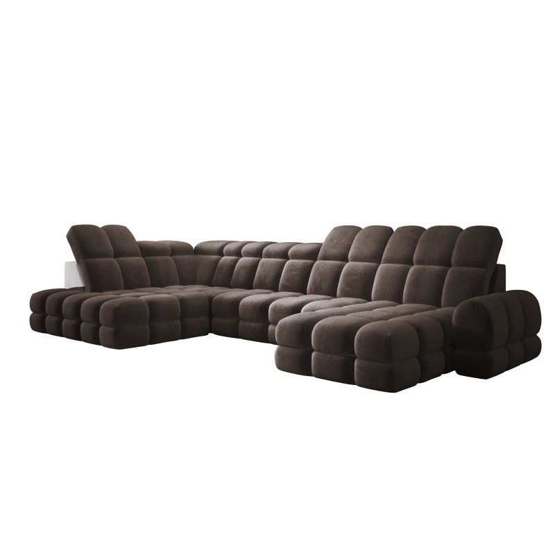 Narożnik wolnostojący TOLLO układ-U Lewy Elektryczna regulacja Tkanina SALVADOR 04