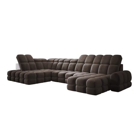 Narożnik wolnostojący TOLLO układ-U Lewy Elektryczna regulacja Tkanina SALVADOR 04