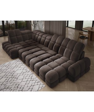 Narożnik wolnostojący TOLLO układ-U Lewy Elektryczna regulacja Tkanina SALVADOR 04