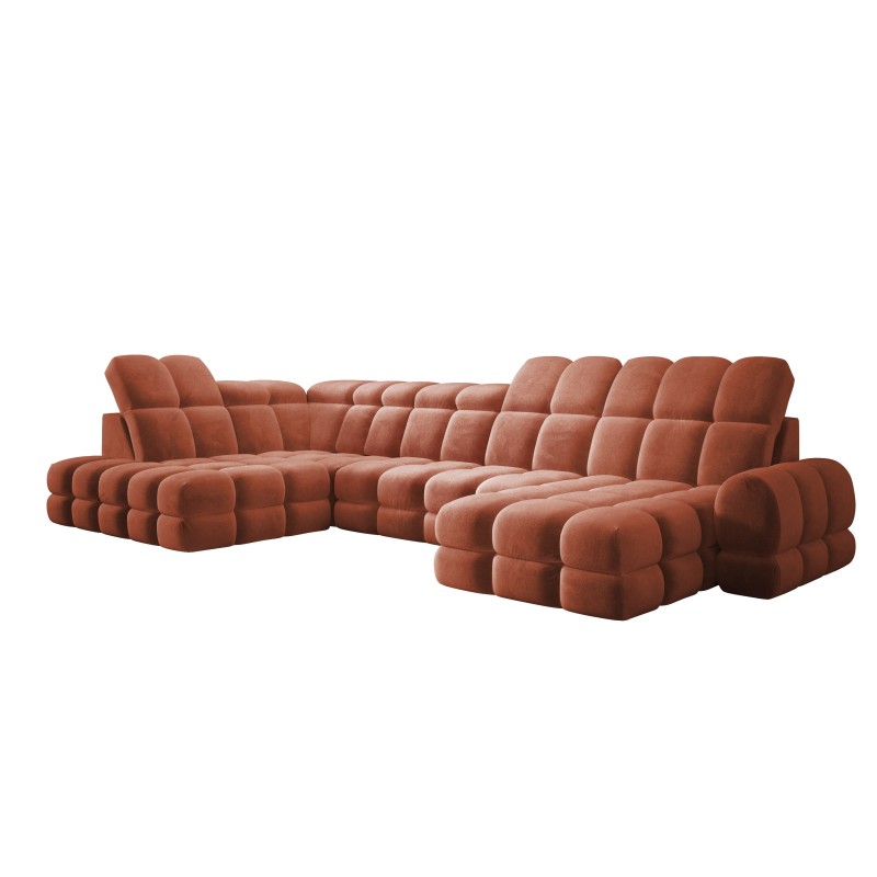 Narożnik wolnostojący TOLLO układ-U Lewy Elektryczna regulacja Tkanina SALVADOR 07